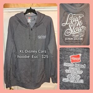 Hanes Charcoal Disney Cars Zip-Up Hoodie